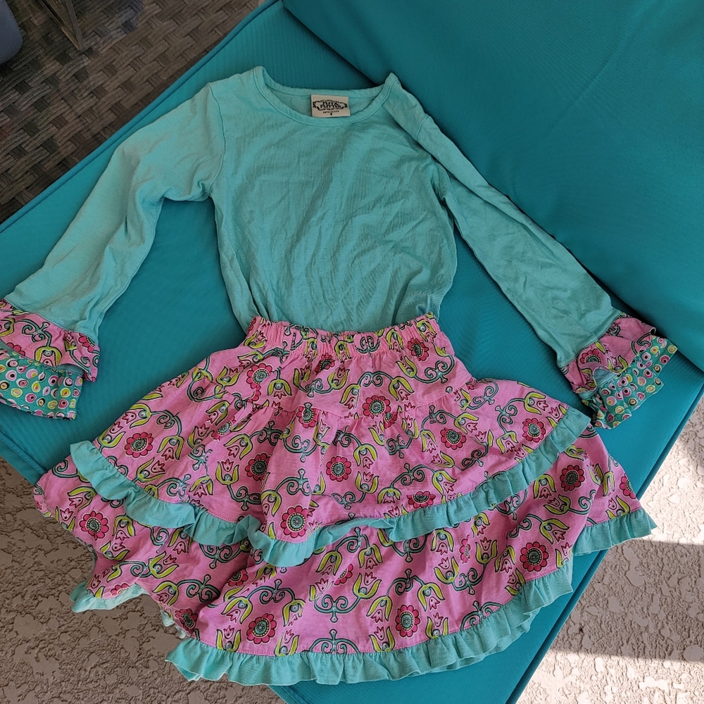 Flit and Flitter matching skirt and shirt set